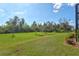 The backyard features a beautiful lawn area with trees at 12505 Palatka Dr, Venice, FL 34293