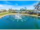 Scenic water fountain feature at the entrance to Pelican Pointe Golf and Country Club at 1298 Highland Greens Dr, Venice, FL 34285