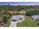 Wooded lot featuring a single-story house with a well-manicured lawn at 1449 Overhead St, North Port, FL 34288