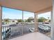 Enjoy the fresh air from this screened balcony overlooking the parking area at 200 The Esplanade N # B10, Venice, FL 34285