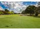 Beautiful golf course with lush green grass, mature trees and a flag blowing in the breeze at 26825 Weiskopf Dr, Englewood, FL 34223