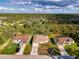 Aerial view of a single-story home and the surrounding lush greenery at 4332 Big Leaf St, North Port, FL 34286