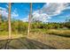 Beautiful backyard with a lush pond and trees, showcasing the home's proximity to nature at 4332 Big Leaf St, North Port, FL 34286
