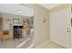 Entryway leading to an office featuring built-in cabinets, desk, and lots of natural light at 4332 Big Leaf St, North Port, FL 34286