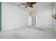 Bright and airy bedroom with neutral carpeting and large open space at 707 Petrel Way, Venice, FL 34285