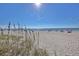 Expansive beach view with sea oats, soft white sand and people enjoying a clear, sunny day at 17 Brentwood Ln, Englewood, FL 34223