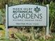 Sign for Marie Selby Botanical Gardens at Historic Spanish Point, open daily 10 a.m. to 5 p.m at 564 Meadow Sweet Cir, Osprey, FL 34229