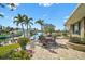 This brick patio features a waterfront view and provides the perfect outdoor experience at 641 Bayshore Rd, Nokomis, FL 34275