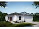 One-story home with red door and attached garage at 0000 Hartsdale St, North Port, FL 34287