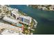 Aerial view showing building location and waterfront access at 9715 Harrell Ave # 40, Treasure Island, FL 33706