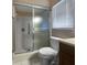 Bathroom with shower and updated vanity at 272 Algiers Dr, Venice, FL 34293