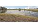 Community pond surrounded by native foliage at 14009 Crutchfield Ct, Parrish, FL 34219