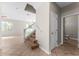 View of staircase and small half bathroom at 10617 Bamboo Rod Cir, Riverview, FL 33569