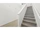 Carpeted staircase leading to the second floor at 14045 Crutchfield Ct, Parrish, FL 34219