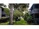 Beautiful green space with mature trees between condo buildings in Peppertree Village community at 11410 8Th N Way # 310, St Petersburg, FL 33716