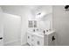 Double vanity bathroom with modern fixtures and walk-in shower at 16229 Cape Horn Blvd, Punta Gorda, FL 33955
