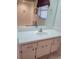 Clean bathroom with a vanity, sink, and a shower/tub combo at 2587 Blackwood Cir, Clearwater, FL 33763