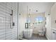 Elegant bathroom with freestanding tub and shower at 5818 18Th S Ave, Gulfport, FL 33707