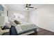 Spacious bedroom with ceiling fan and hardwood floors at 5818 18Th S Ave, Gulfport, FL 33707