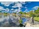 Private boat dock with lift and seating area on the canal at 901 Don Juan Ct, Punta Gorda, FL 33950