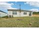 New home with grassy backyard and sliding glass door at 31698 Wild Grape Ln, Brooksville, FL 34602