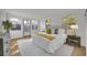 Bright bedroom with king-size bed, ample natural light, and private access to backyard at 990 Sunrise Dr, Tarpon Springs, FL 34689