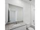 Clean bathroom with single vanity and shower/tub combo at 120 Whiteland Bnd, Nokomis, FL 34275
