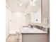 Clean bathroom, granite countertop vanity and shower at 3531 Oxford Dr, Holiday, FL 34691