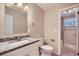 Updated bathroom with granite vanity and tiled shower/tub at 634 Newton S Ave, St Petersburg, FL 33701