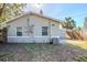Rear view of single-story house with fenced yard and AC unit at 4675 20Th S Ave, St Petersburg, FL 33711