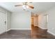 Hardwood floor living room with access to other rooms at 4675 20Th S Ave, St Petersburg, FL 33711