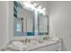 Elegant bathroom with double vanity and large mirrors at 8500 Candlewood Ct, Sarasota, FL 34240