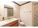 Bathroom with single vanity, shower, and toilet at 20102 Blue Daze Ave, Tampa, FL 33647