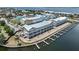 Aerial view of waterfront community with new construction and boat slips at 1623 Seahaven Dr # 302, Punta Gorda, FL 33950