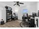 Home office with a desk, chair, and built-in shelving at 4003 Fontana Pl, Valrico, FL 33596