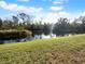 Peaceful backyard with water view and lush green landscaping at 7431 39Th E Ct, Sarasota, FL 34243