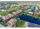 Bird's eye view of canal front homes at 818 Via Tripoli, Punta Gorda, FL 33950