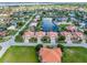 Aerial view of waterfront community with multiple homes and boat docks at 818 Via Tripoli, Punta Gorda, FL 33950