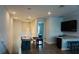 Fun game room with foosball table, kitchenette and bar area at 811 Manns Harbor Dr, Apollo Beach, FL 33572