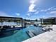 Stunning pool and patio area with water views at 811 Manns Harbor Dr, Apollo Beach, FL 33572