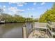 Private dock with seating and water access at 505 Sally Lee Dr, Ellenton, FL 34222