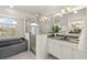 Primary bathroom with a soaking tub and walk-in shower at 15392 Taurus Cir, Port Charlotte, FL 33981
