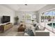 Living room with canal view and access to the pool at 15392 Taurus Cir, Port Charlotte, FL 33981