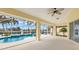 Spacious covered patio overlooking pool at 15392 Taurus Cir, Port Charlotte, FL 33981