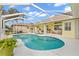 Inviting pool area with screened enclosure at 15392 Taurus Cir, Port Charlotte, FL 33981