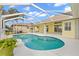 Inviting pool area with screened enclosure at 15392 Taurus Cir, Port Charlotte, FL 33981