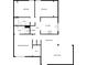 Two-bedroom, two-bath floor plan with open living space at 2587 Forest Run Ct # 141B, Clearwater, FL 33761