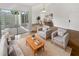 Bright living room with hardwood floors, and access to a screened patio at 2587 Forest Run Ct # 141B, Clearwater, FL 33761