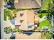 Top-down view of house, showing roof and backyard at 814 15Th Ne St, Ruskin, FL 33570