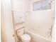 Clean bathroom with shower/tub combo and white vanity at 12908 Cattail Shore Ln, Riverview, FL 33579